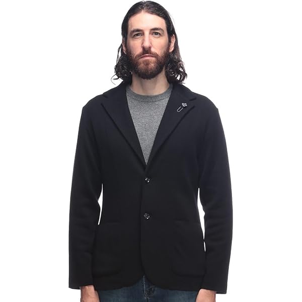 Amazon | [LARDINI] (ラルディーニ) ウール シングル ニットジャケット